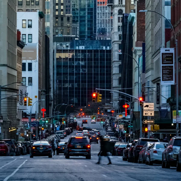 Quartier Soho New York Manhattan Avec Taxis Jaunes New York — Photo