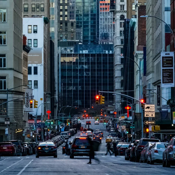 Quartier Soho New York Manhattan Avec Taxis Jaunes New York — Photo