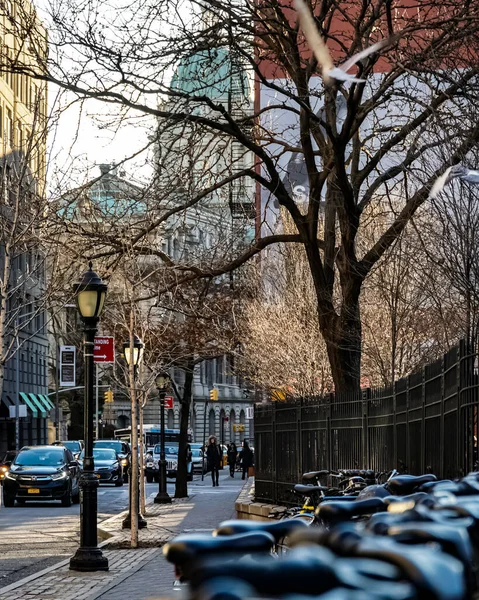 New York City Soho Quartier Manhattan Avec Taxis Jaunes New — Photo