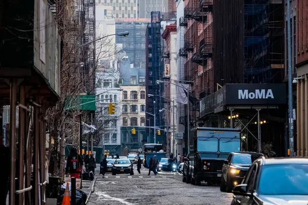 New York City Soho Stadsdel Manhattan Med Gula New York — Stockfoto