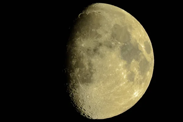 Lua Cheia Perto Superfície Com Crateras Lunares Visíveis — Fotografia de Stock