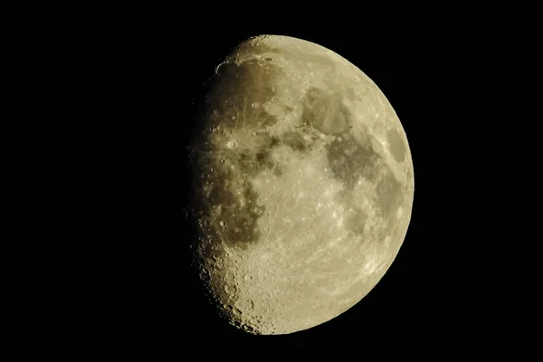 Lua Cheia Perto Superfície Com Crateras Lunares Visíveis — Fotografia de Stock