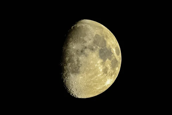 Lua Cheia Perto Superfície Com Crateras Lunares Visíveis — Fotografia de Stock