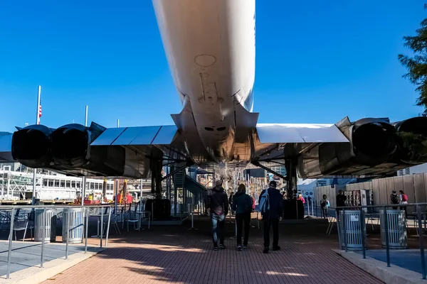 Registro British Airways Concorde Boad Exhibición Museo Intrepid Sea Air — Foto de Stock