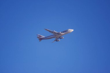Cargolux Boeing 747 John F. Kennedy Uluslararası Havaalanı 'ndan kalkıyor..