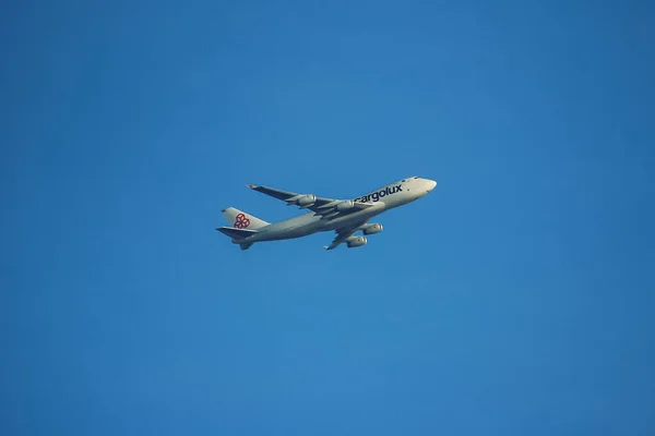 Cargolux Boeing 747 Despegando Del Aeropuerto Internacional John Kennedy — Foto de Stock