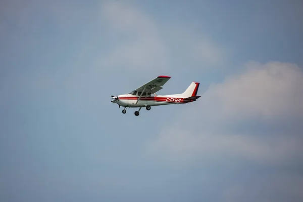 Cessna 172 Přistání Billy Bishop Toronto City Airport Ontario Kanada — Stock fotografie