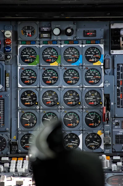 Concorde Cockpit Instrument Panel British Airways Concorde Supersonic Passenger Jet — Stock Photo, Image