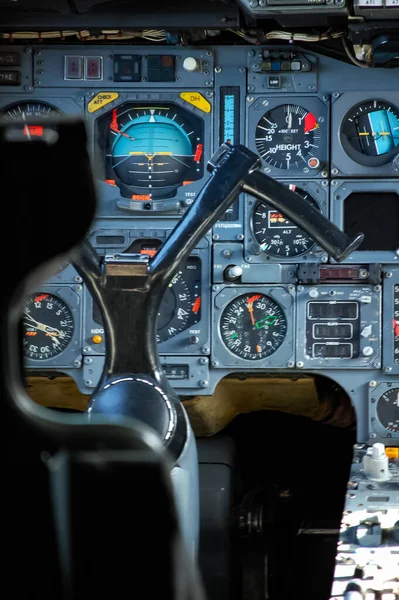 Concorde Cockpit Och Instrumentpanel British Airways Concorde Överljudspassagerarjet Som Visas — Stockfoto