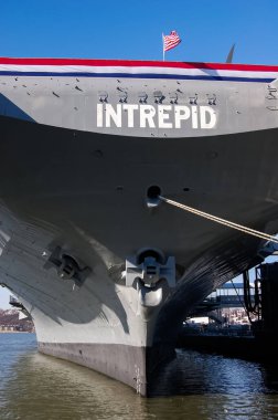 Intrepid Deniz Hava ve Uzay Müzesi New York 'ta. Manhattan, New York, ABD 29 Ocak. 2009.