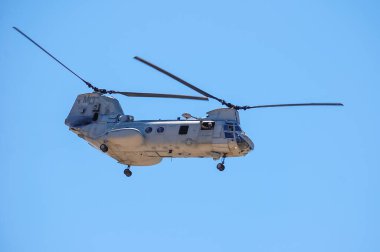 New York Donanma Haftası boyunca Brooklyn, New York 'ta Boeing Vertol CH-46 Deniz Şövalyesi (ABD Deniz Kuvvetleri). 