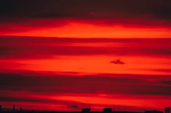 Beautiful Morning Sunrise Sky Clouds Brooklyn New York — Stock Photo, Image