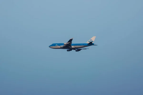 Klm Royal Dutch Airlines Boeing 747 400 Landing John Kennedy — Stock Photo, Image