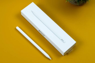 Apple Kalem 2. Nesil kutusunun yanında.