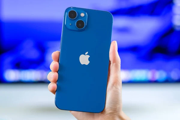 Iphone Blue — Stock Photo, Image