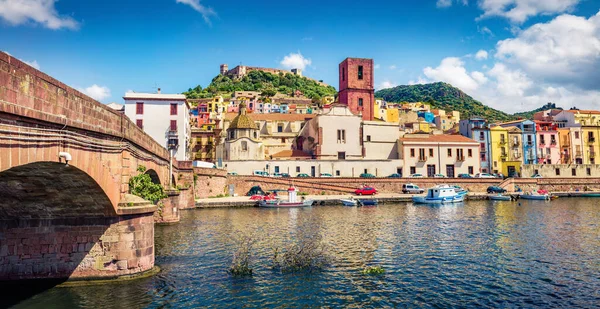 Ljus Morgon Utsikt Över Sardinien Italien Europa Magnifik Sommar Stadsbild — Stockfoto