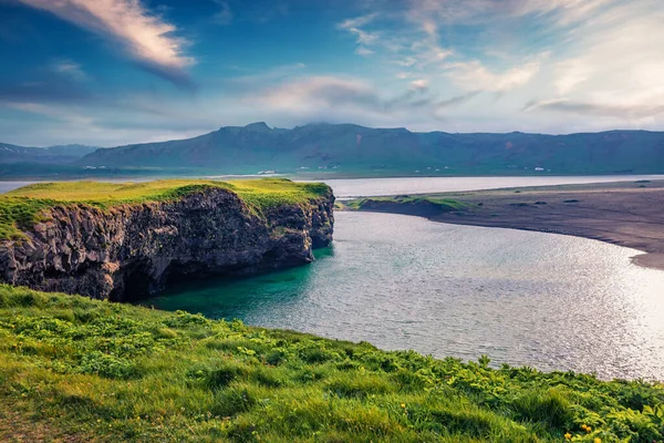 Impressive Summer View Dyrholaey Nature Reserve Splendid Morning View South — Stock Photo, Image