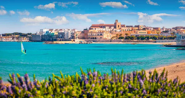 Ville Côtière Dans Sud Italie Pouilles Région Otrante Pouilles Région — Photo