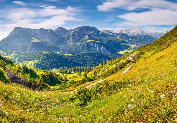 Vista Desde Parte Superior Del Teleférico Sobre Lago Konigsee Cresta —  Fotos de Stock