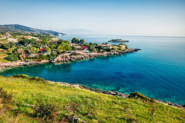 Kleine Baai Het Eiland Zakynthos Zonnig Voorjaar Zeegezicht Van Ionische — Stockfoto