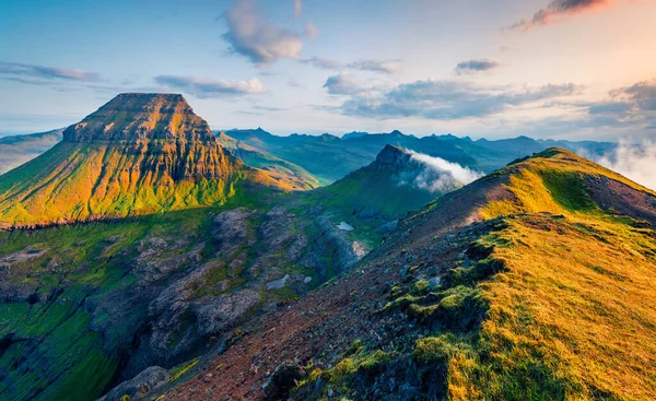 Breathtaking Morning View Popular Tourist Destination Sornfelli Wonderful Summer Scene — Stock Photo, Image