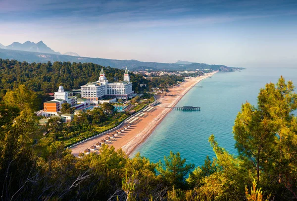 Picturesque Mediterranean Sea Cape Turkey Вид Село Текірова Район Кемер — стокове фото