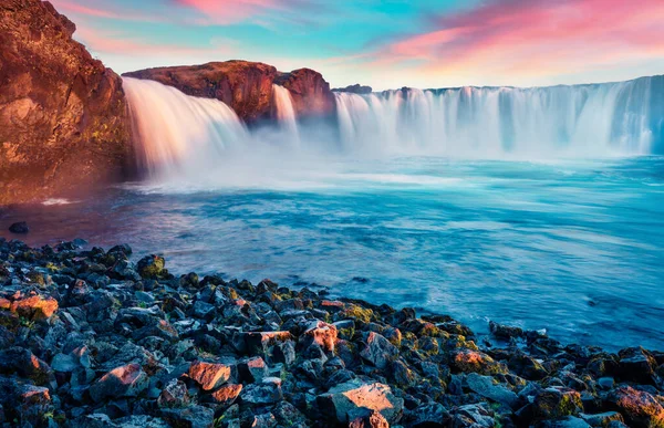 Atemberaubender Blick Auf Den Skjalfandafljot Fluss Island Europa Malerische Sommerszene — Stockfoto