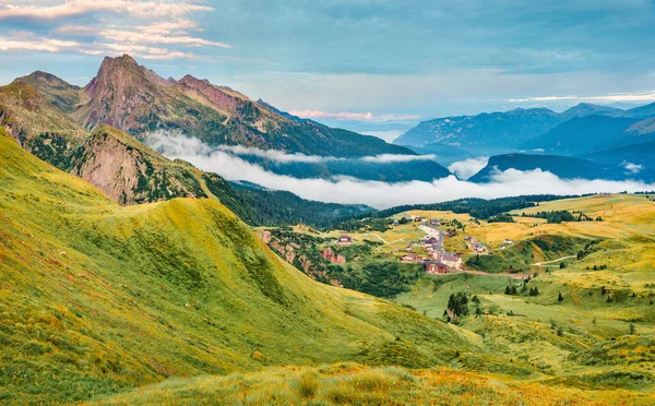 Awesome Morning Scene Dolomiti Alps Italy Europe Beauty Nature Concept — Stock Photo, Image