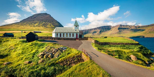 비다레 보인다 파노라마 매혹적 Faroe Islands Kingdom Denmark Europe — 스톡 사진