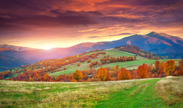 осень в горах.