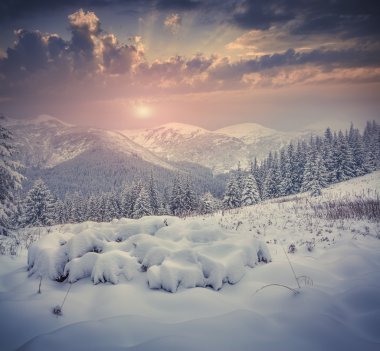 güzel kış gündoğumu