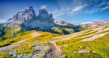 Milli Parkı Tre Cime di Lavaredo Panoraması
