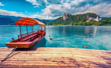 Lake Bled in Julian Alps clipart