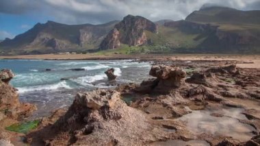 Monte Cofano cape fırtınalı gün