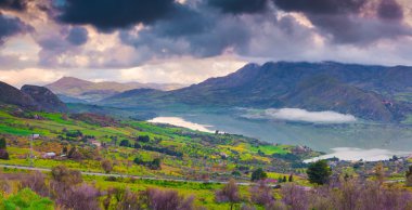 clouds over lake Rosamarina