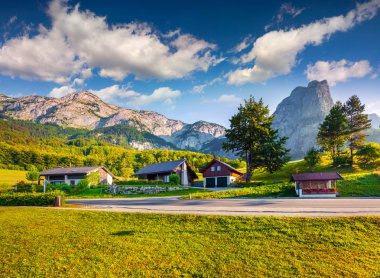 Wienern village in the morning mist.