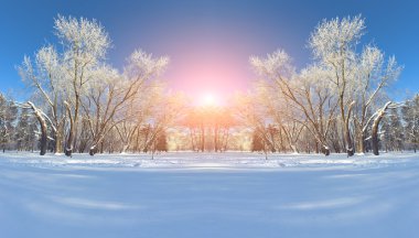 Kış manzara yatay saygısız