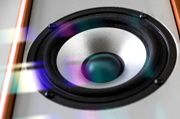 Audio speaker. The musical equipment. Close-up