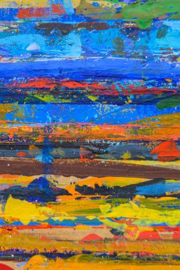 Makro, farklı renkte yağlı boya. Renkli bir geçmiş. Dikey resim