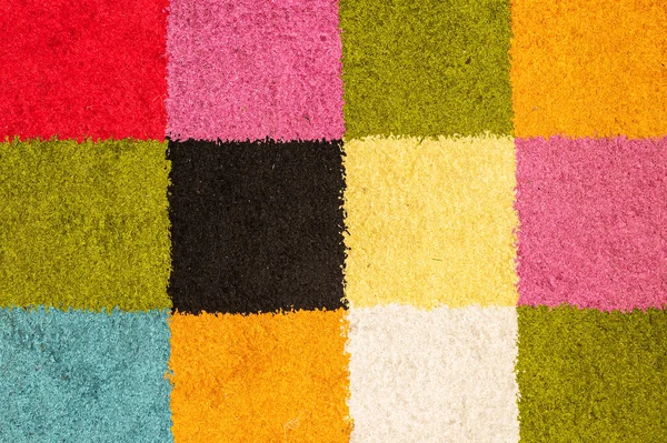 Kolorowy Dywan Jako Tło Tekstura Tkaniny — Zdjęcie stockowe