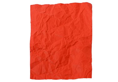 buruşuk kırmızı kağıt parçası