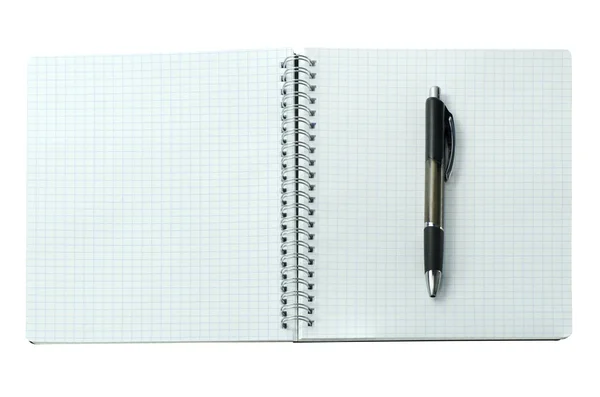 Open notebook with pen — Stock Photo, Image