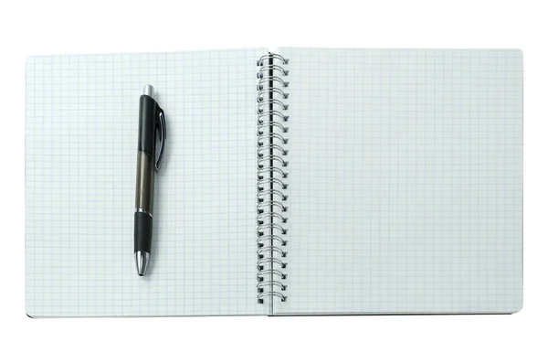 Open notebook with pen Royalty Free Stock Images