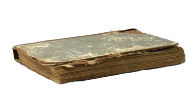 Beyaz arkaplan üzerine eski bir kitap