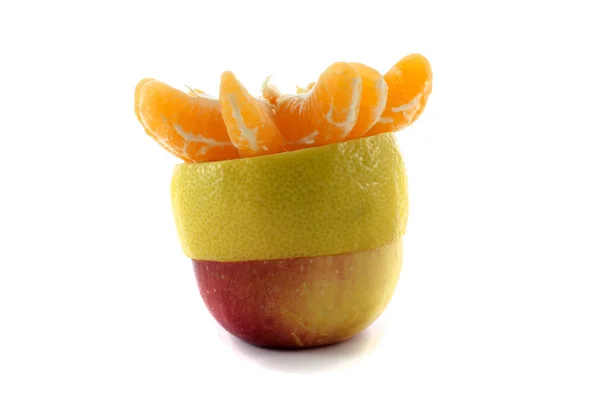 Alma citrom és mandarin szeletek — Stock Fotó