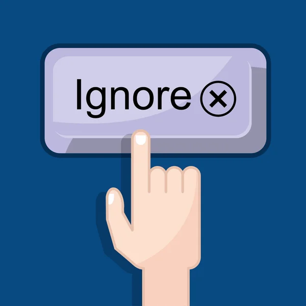 Appuyez sur bouton ignorer — Image vectorielle