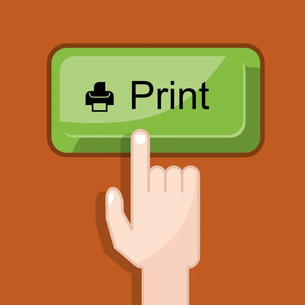 Imprensa botão imprimir —  Vetores de Stock
