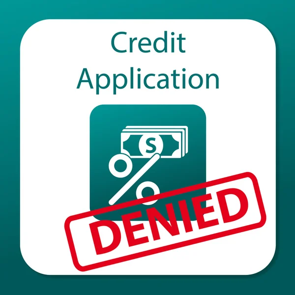 Credit application denied — Stock Vector