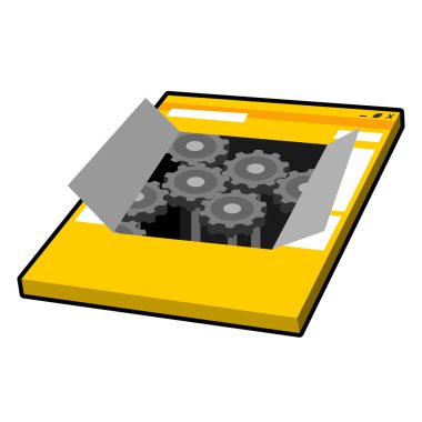 Web motoru simge vektör çizim