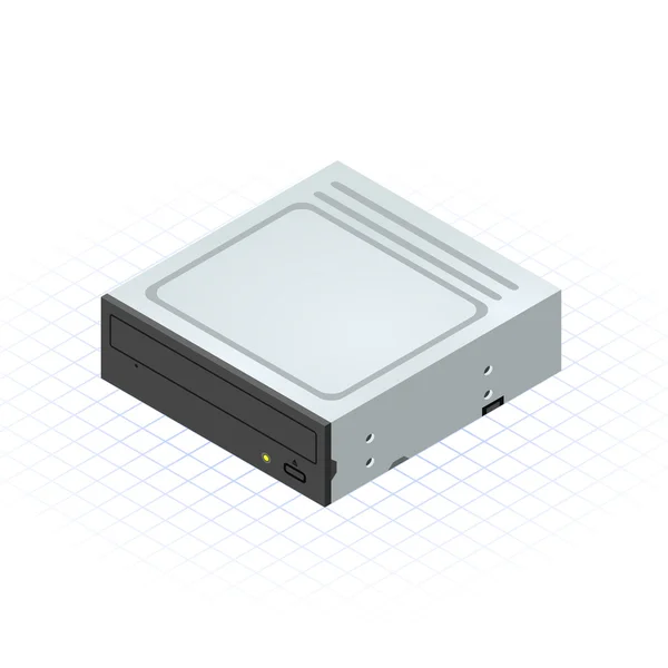 Lecteur de disque isométrique — Image vectorielle